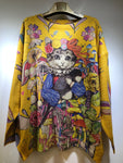 Flower Crown Cat in Mushroom Garden Sweater