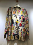 Snoopy and Friends Cartoon Sweater Button-Up Cardigan